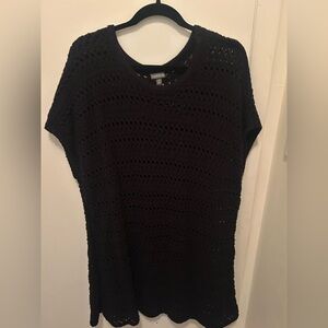 Torrid Mini Crochet Short Sleeve Cover Up Dress